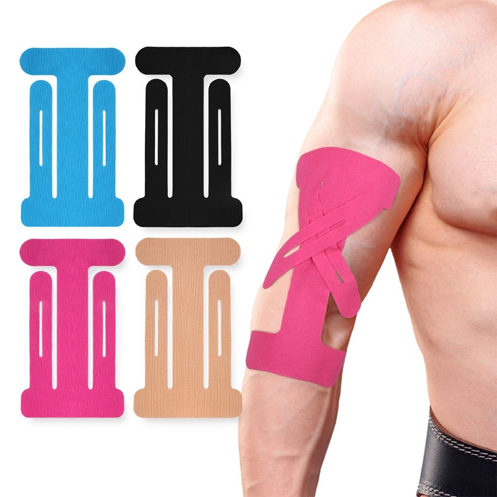 Sports Taping Precut - 10個入り 安定性のある防水肘用包帯 通気性のあるプレカットキネシオロジーテープ 伸縮性のある耐水性スポーツテープ ジム用