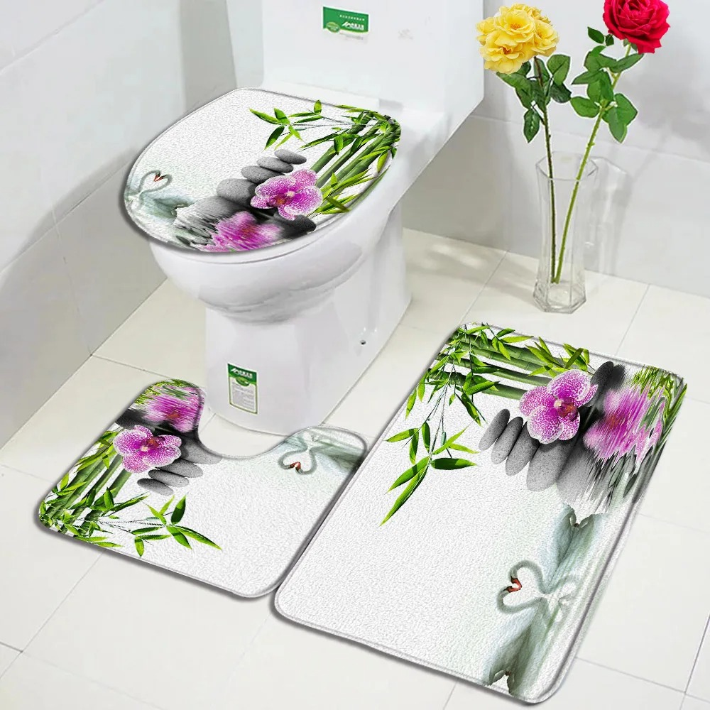 竹禅グリーンバスマットセット,蘭蓮マッサージ石,アジアンスパ - Bamboo Bath Mat のレビューと価格