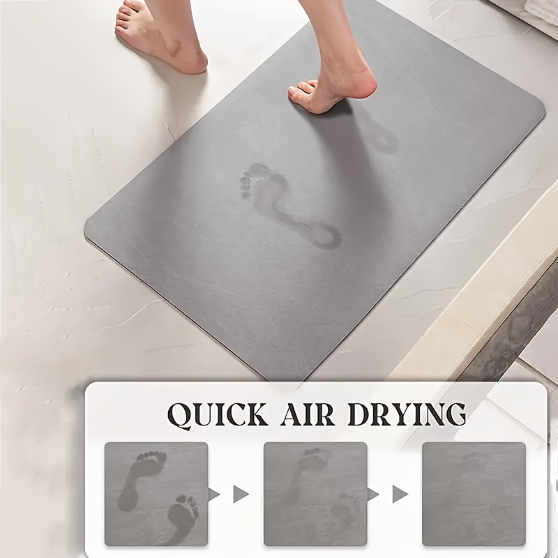 2Dフラット不規則形状トイレマット珪藻土プリント滑り止めフッ - Bamboo Bath Mat のレビューと価格