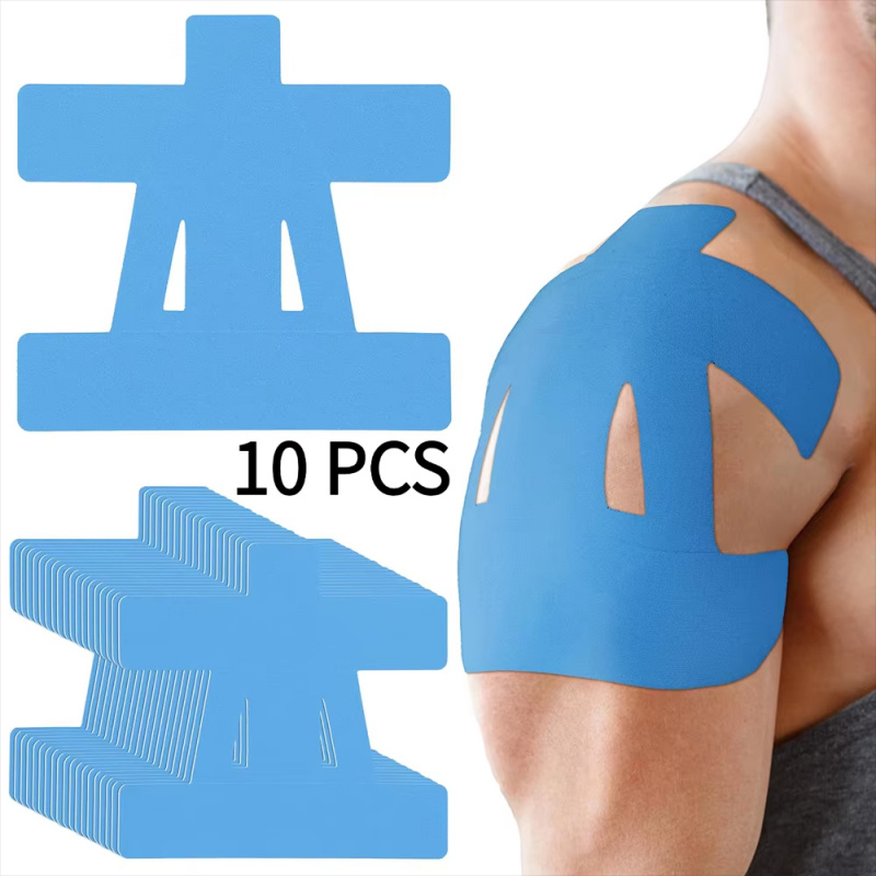 肩の痛みを軽減するためのプレカットキネシオロジーテープ10枚 - Sports Taping Precut のレビューと価格